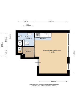 Floorplan - Schiekade 48H, 3032 AK Rotterdam